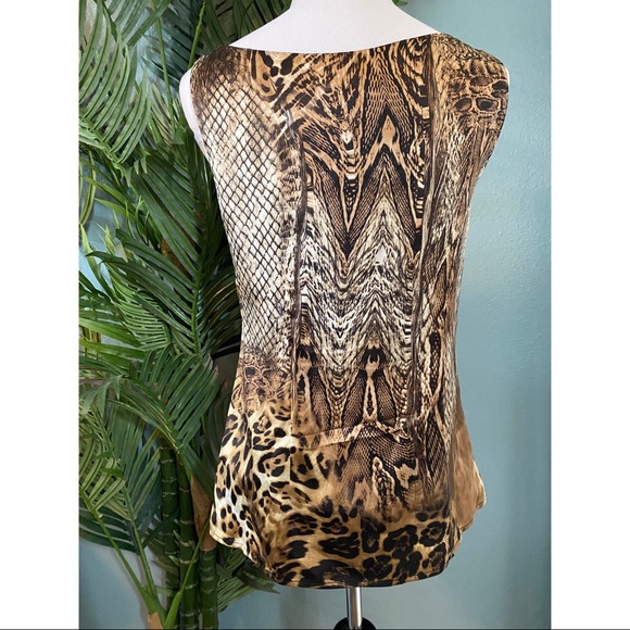 Lucetta silk leopard print sleeveless top - Picture 2 of 7
